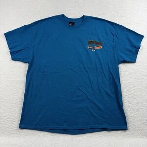 Harley Davidson T Shirt Mens 2XL Blue Jamaica Swordfish Graphic Print
